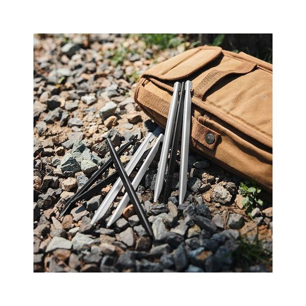 Комплект колышков Naturehike CNK2300ZP016 20 см сріблясті 8 шт (6976023925030) U0928808 фото