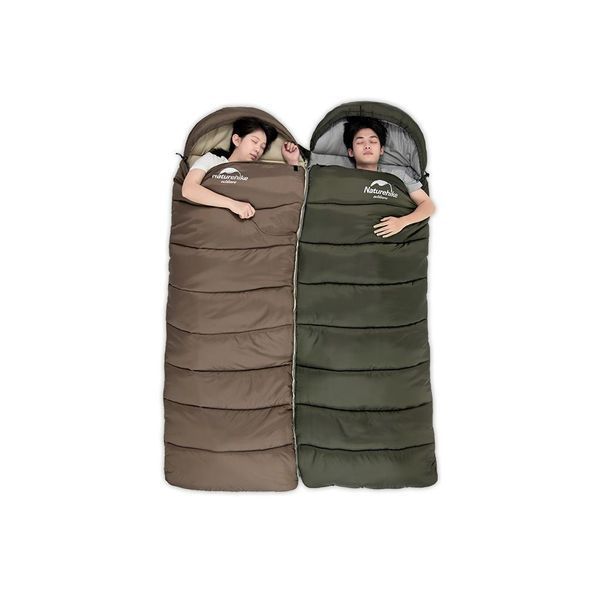 Спальний мішок Naturehike з капюшоном U350S NH20MSD07 (-3&deg;C) правий, коричневий (6927595764312-R) U0928115 фото